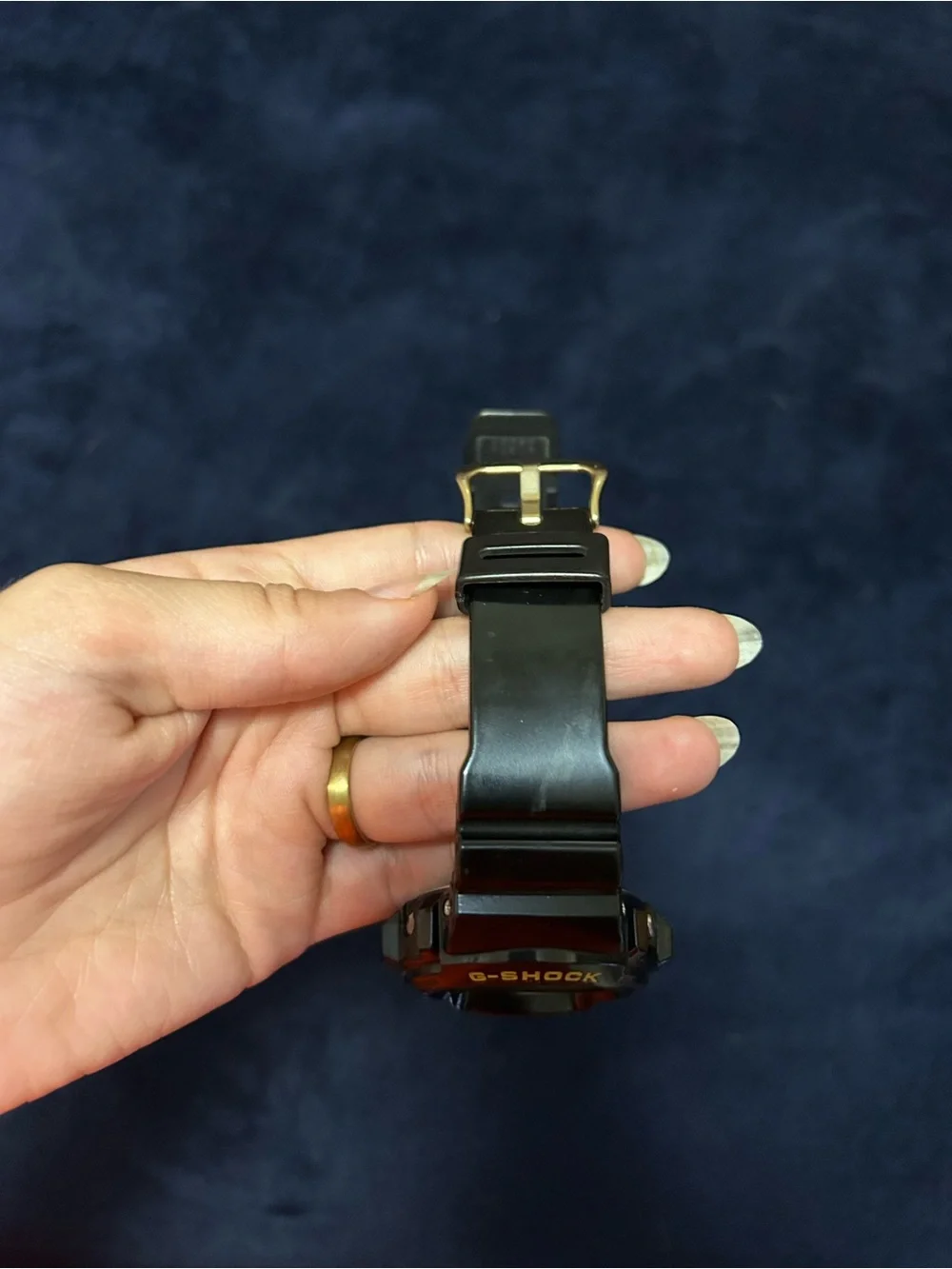 G-Shock Digital Watch - Black with Gold Accents